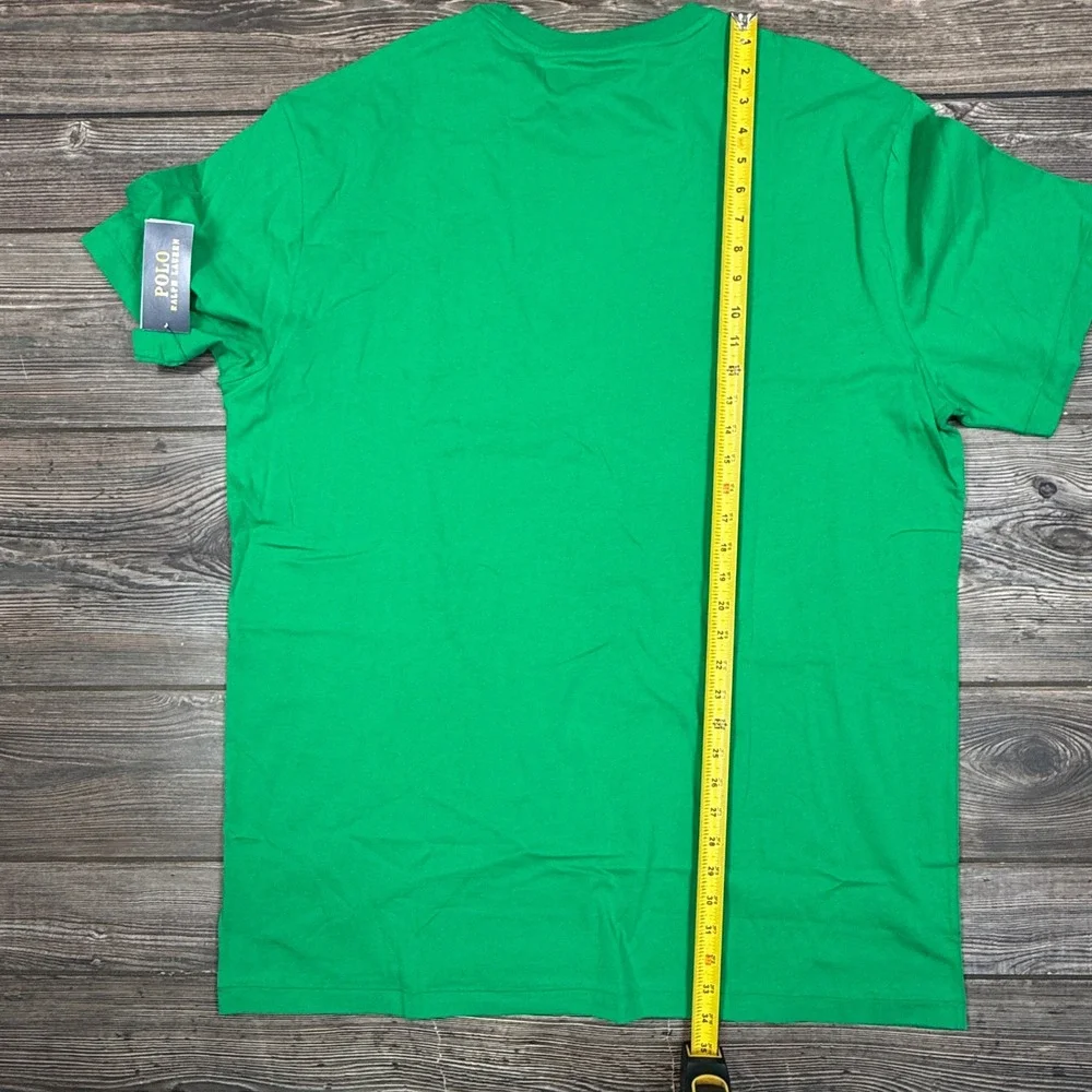 Polo Ralph Lauren Mens Script Logo Graphic T-Shirt Green Navy Size‎ XLT Tall NWT